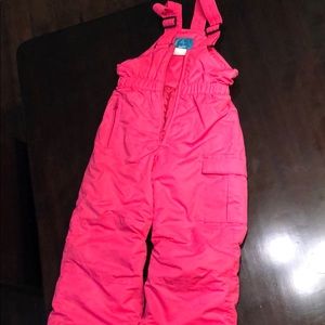 Kids 4/5 hot pink snow pants or ski bibs